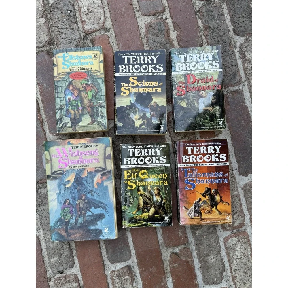 Terry Brooks Shannara 6 Book Paperback Lot Elfstones Wishsong Druid Scions